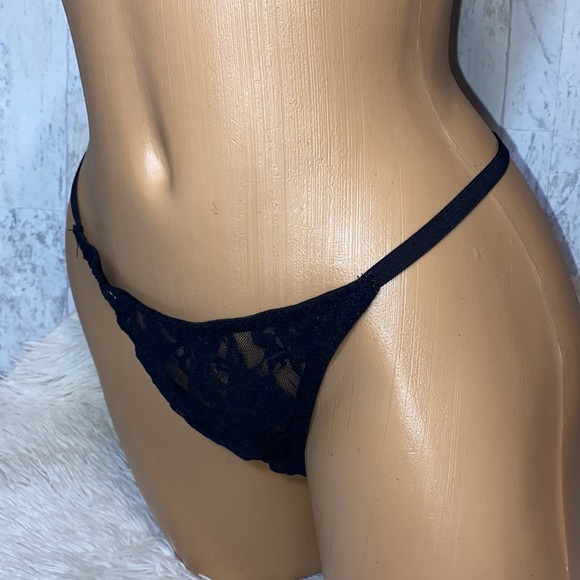 VNTG Panty Holiday Editions black Nylon lace XL Classic Sissy wear NWOT - Picture 3 of 8